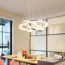 Designer Touch Decorative Modern Pendant Light Acrylic 3 Rings Lamp 40+30+20cm