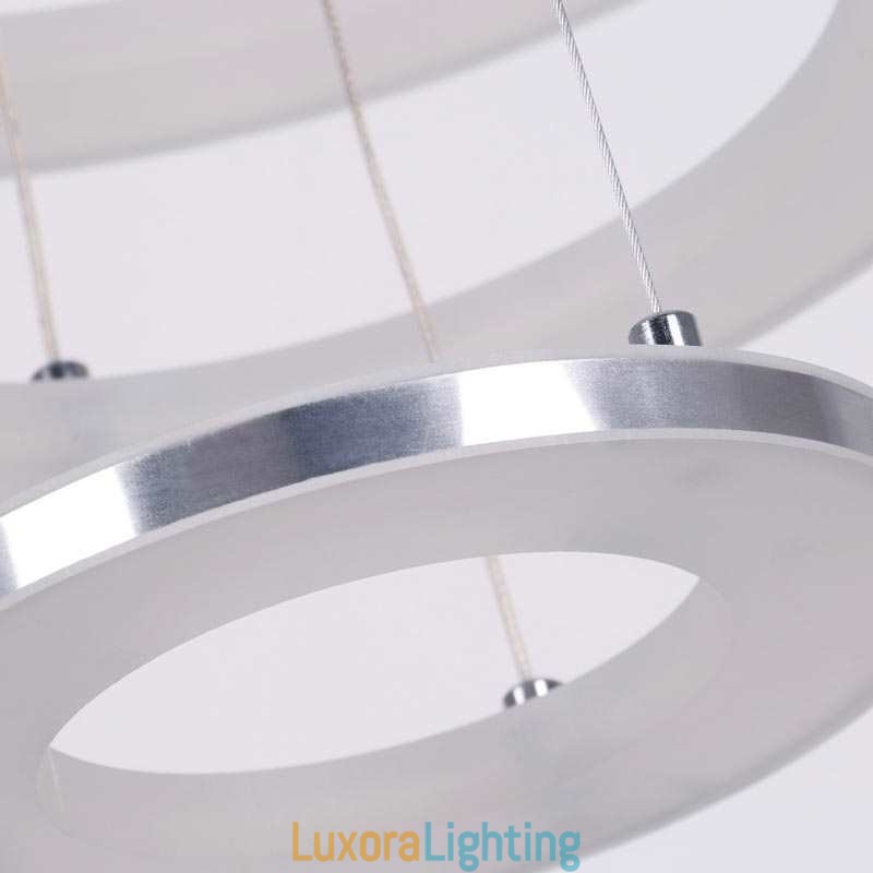 Designer Touch Decorative Modern Pendant Light Acrylic 3 Rings Lamp 40+30+20cm