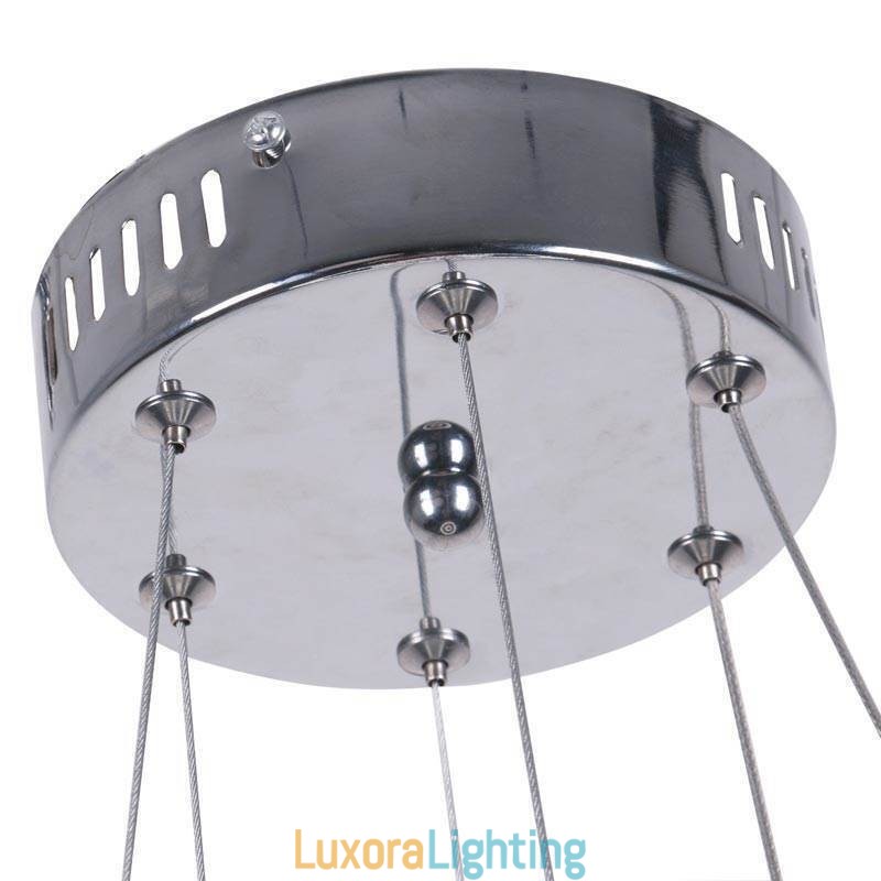 Designer Touch Decorative Modern Pendant Light Acrylic 2 Rings Lamp 40+20cm
