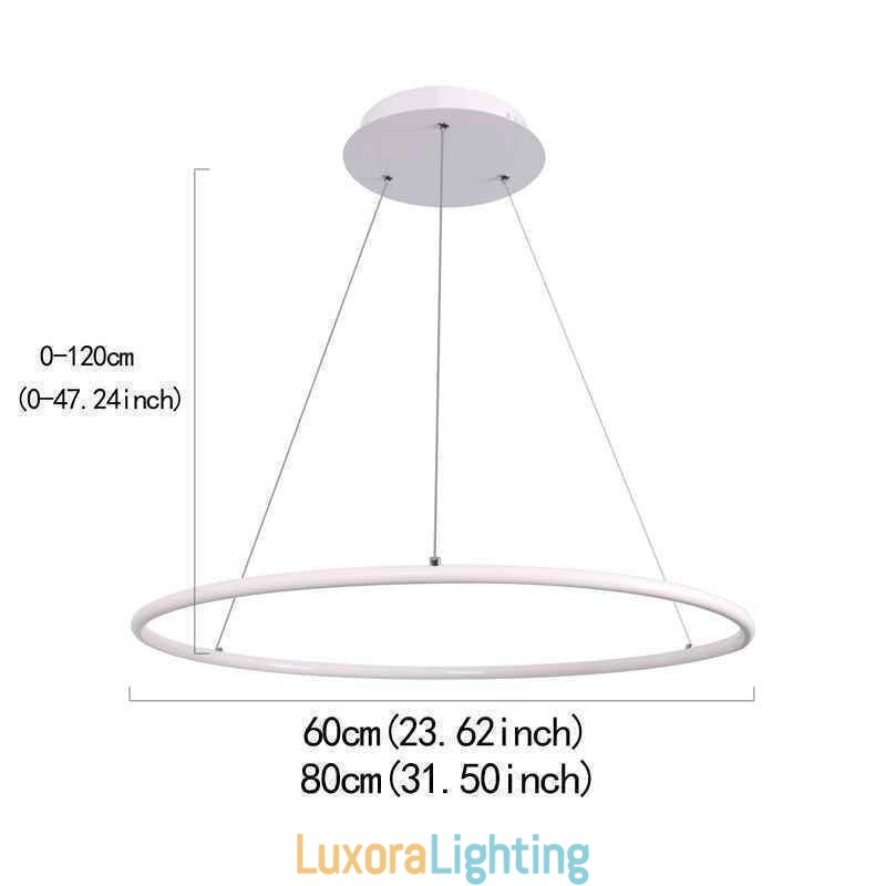Designer Touch Decorative Modern Pendant Light Circle Lamp 60cm 80cm