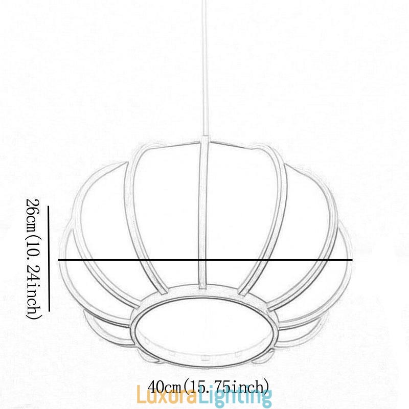Designer Touch Decorative Creative Japanese Bamboo Pendant Light Modern Simple Pendant Light Tearoom Round Light
