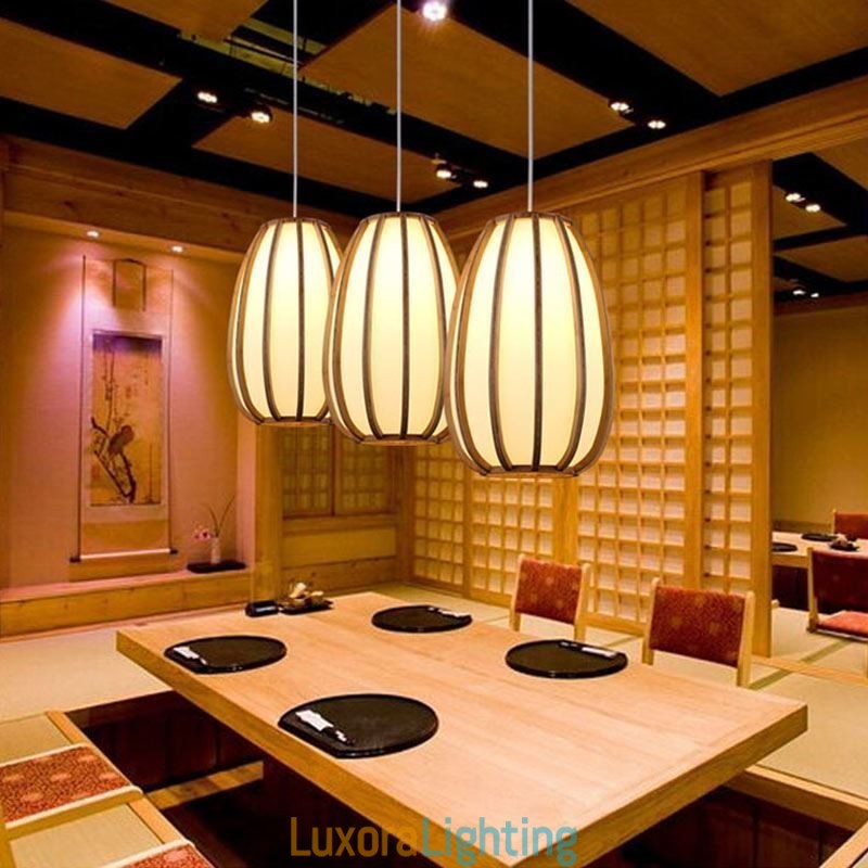 Designer Touch Decorative Visual Comfort Bamboo Pendant Light
