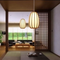 Designer Touch Decorative Visual Comfort Bamboo Pendant Light