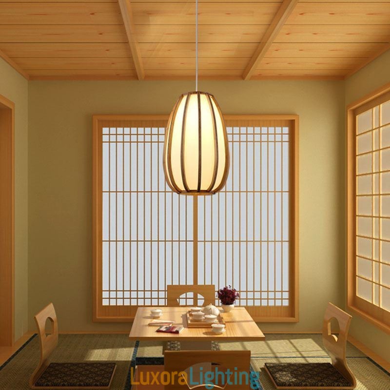 Designer Touch Decorative Visual Comfort Bamboo Pendant Light