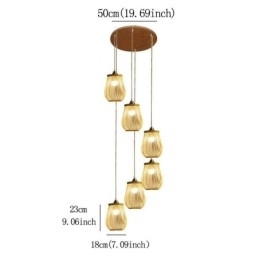 Designer Touch Decorative Hollow Cage Pendant Light Modern Bamboo Pendant Lighting