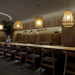 Designer Touch Decorative Bamboo Woven Bedside Pendant Light