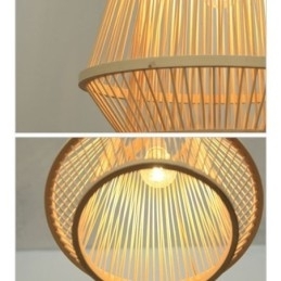 Designer Touch Decorative Bamboo Woven Bedside Pendant Light
