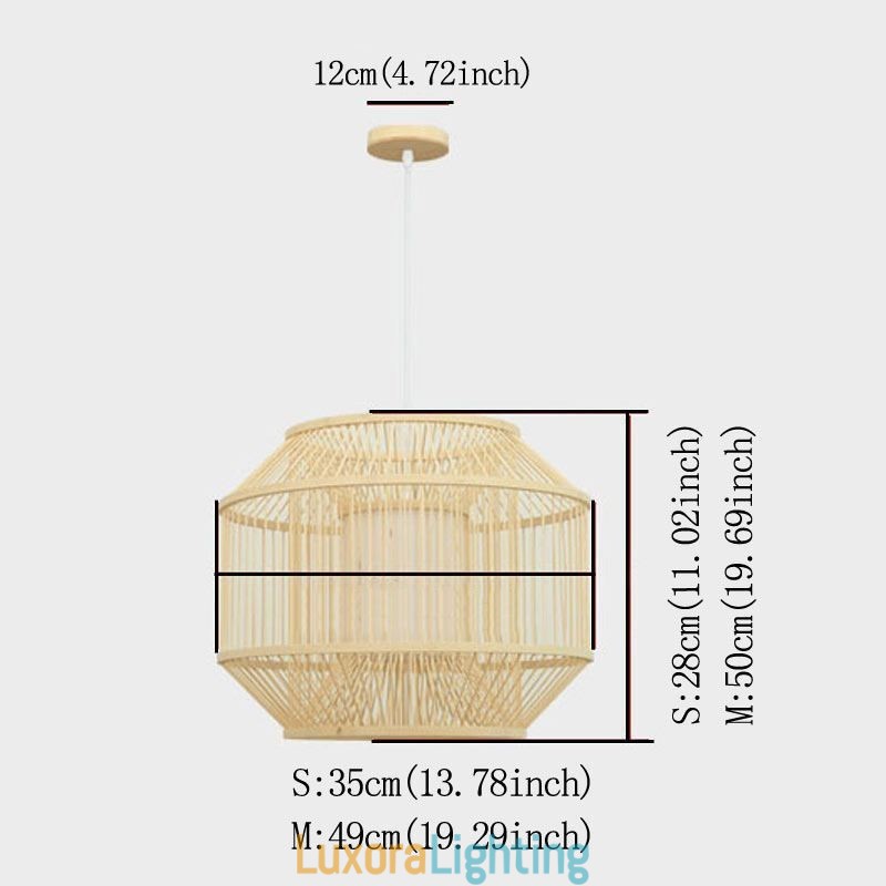 Designer Touch Decorative Lantern Bamboo Pendant Light Creative Japanese Pendant Light