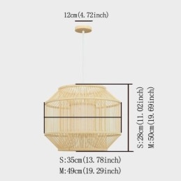 Designer Touch Decorative Lantern Bamboo Pendant Light Creative Japanese Pendant Light