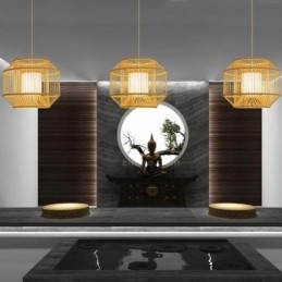 Designer Touch Decorative Lantern Bamboo Pendant Light Creative Japanese Pendant Light