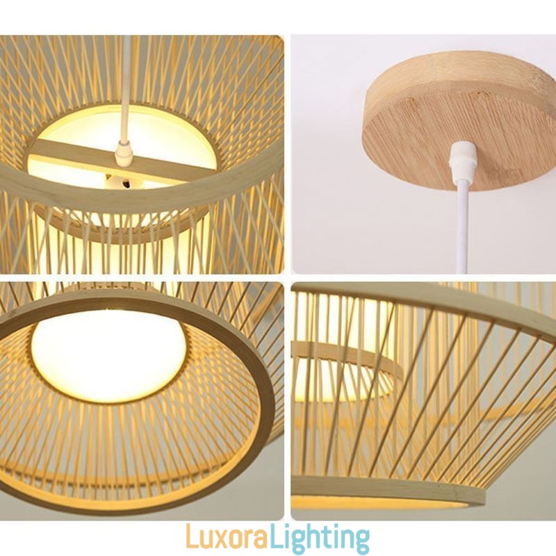 Designer Touch Decorative Lantern Bamboo Pendant Light Creative Japanese Pendant Light