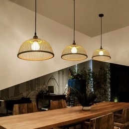 Designer Touch Decorative Modern Simple Downward Pendant Light Special Bamboo Pendant Light Bedside Lighting