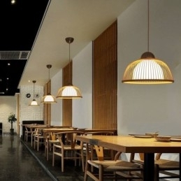 Designer Touch Decorative Modern Simple Downward Pendant Light Special Bamboo Pendant Light Bedside Lighting