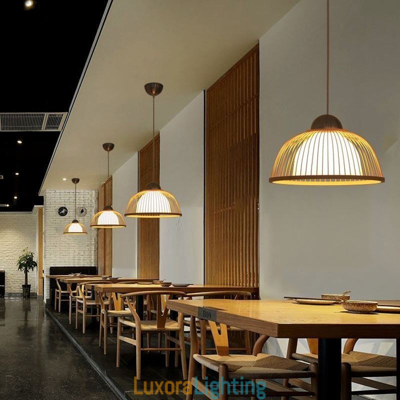 Designer Touch Decorative Modern Simple Downward Pendant Light Special Bamboo Pendant Light Bedside Lighting