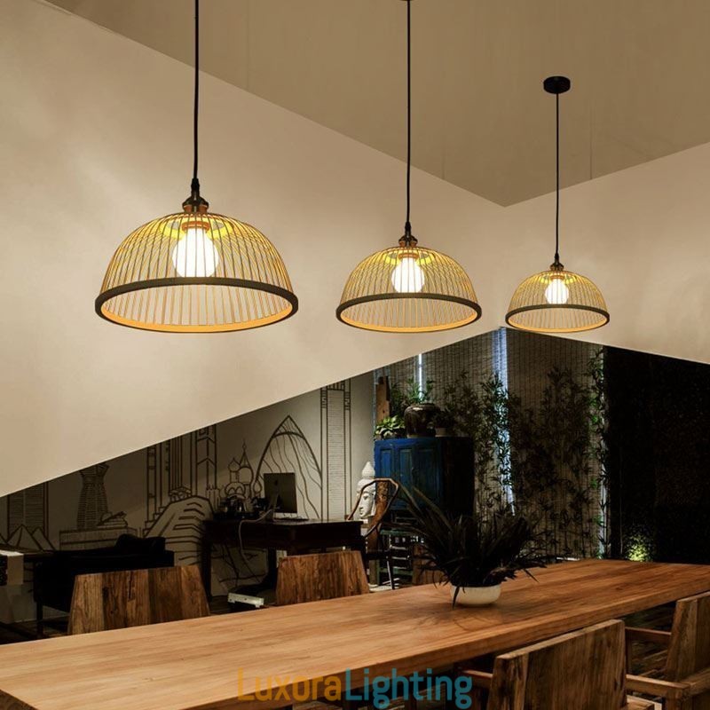 Designer Touch Decorative Modern Simple Downward Pendant Light Special Bamboo Pendant Light Bedside Lighting