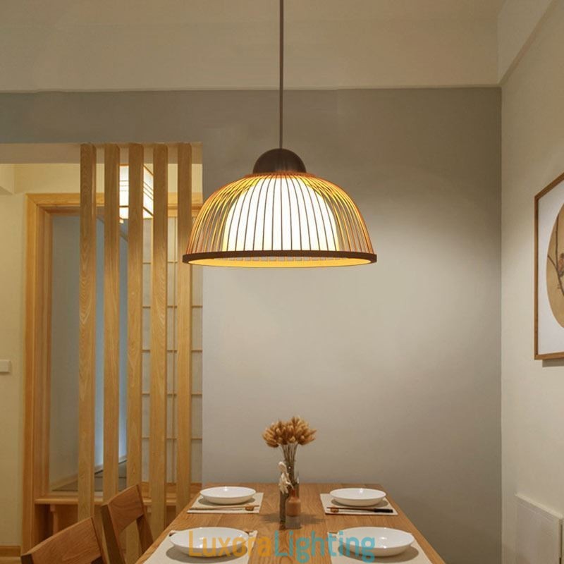 Designer Touch Decorative Modern Simple Downward Pendant Light Special Bamboo Pendant Light Bedside Lighting