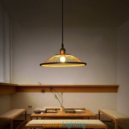Designer Touch Decorative Dome Bamboo Pendant Light Hand Woven Pendant Light