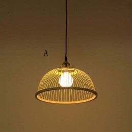 Designer Touch Decorative Dome Bamboo Pendant Light Hand Woven Pendant Light