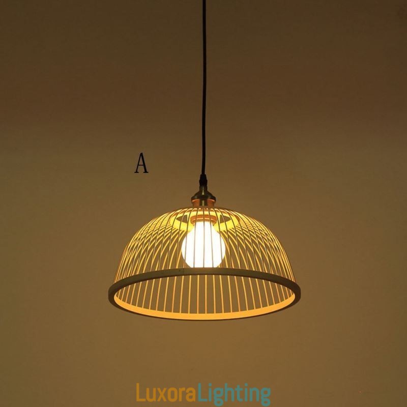 Designer Touch Decorative Dome Bamboo Pendant Light Hand Woven Pendant Light