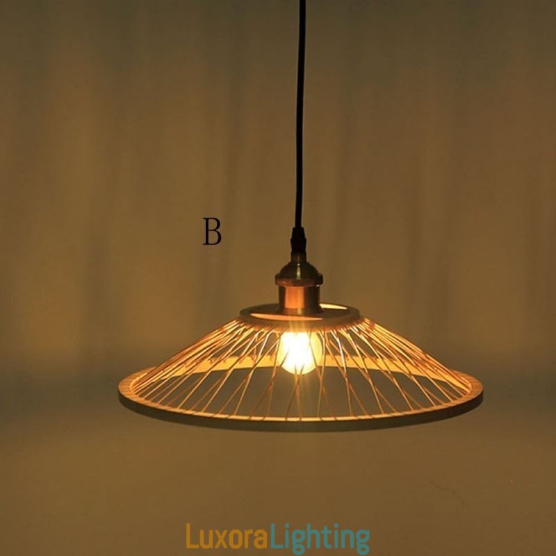 Designer Touch Decorative Dome Bamboo Pendant Light Hand Woven Pendant Light