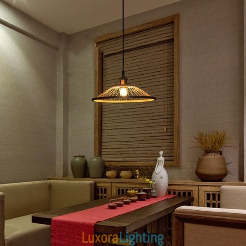 Designer Touch Decorative Dome Bamboo Pendant Light Hand Woven Pendant Light