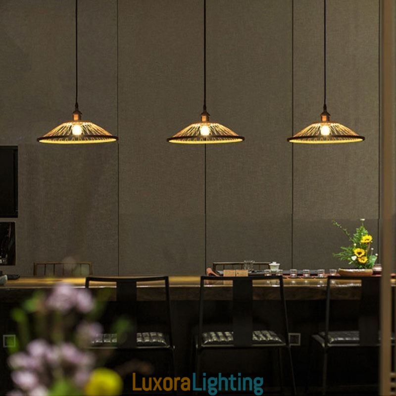 Designer Touch Decorative Dome Bamboo Pendant Light Hand Woven Pendant Light