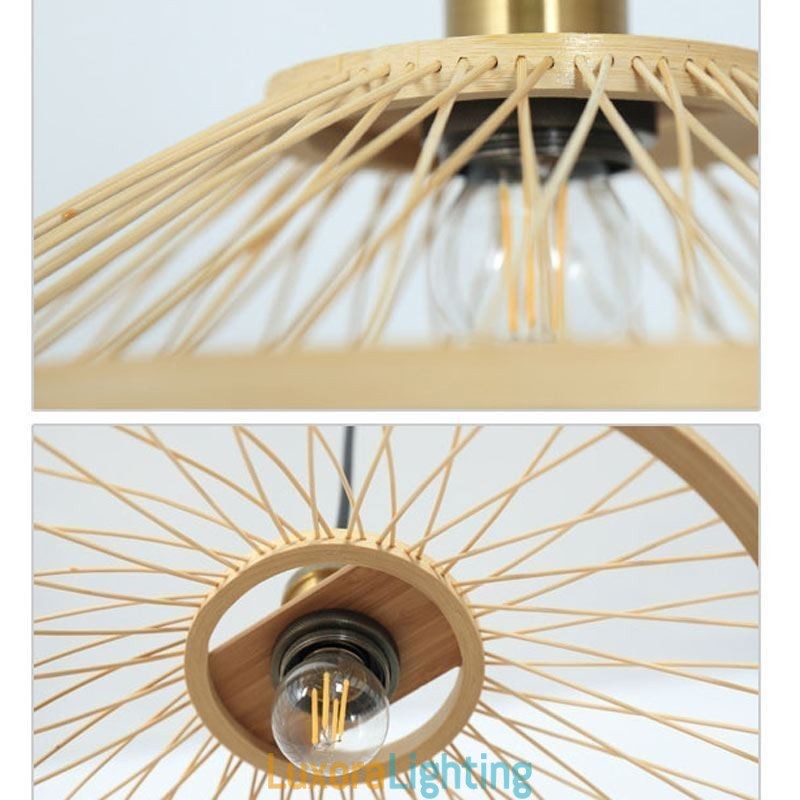 Designer Touch Decorative Dome Bamboo Pendant Light Hand Woven Pendant Light