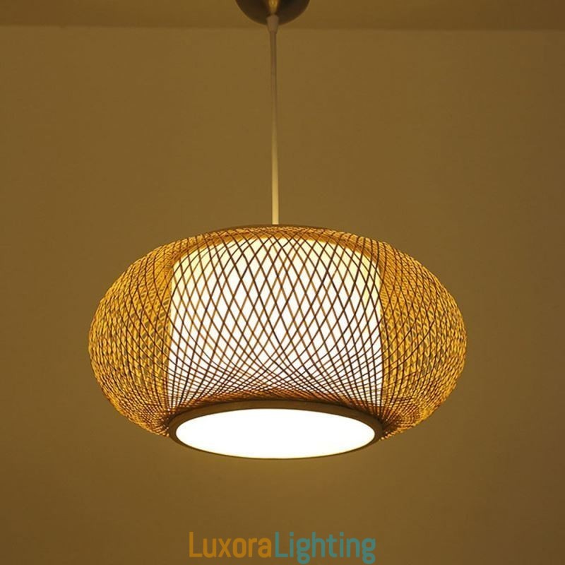Designer Touch Decorative Bamboo Pendant Light Visual Comfort