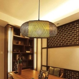 Designer Touch Decorative Bamboo Pendant Light Visual Comfort