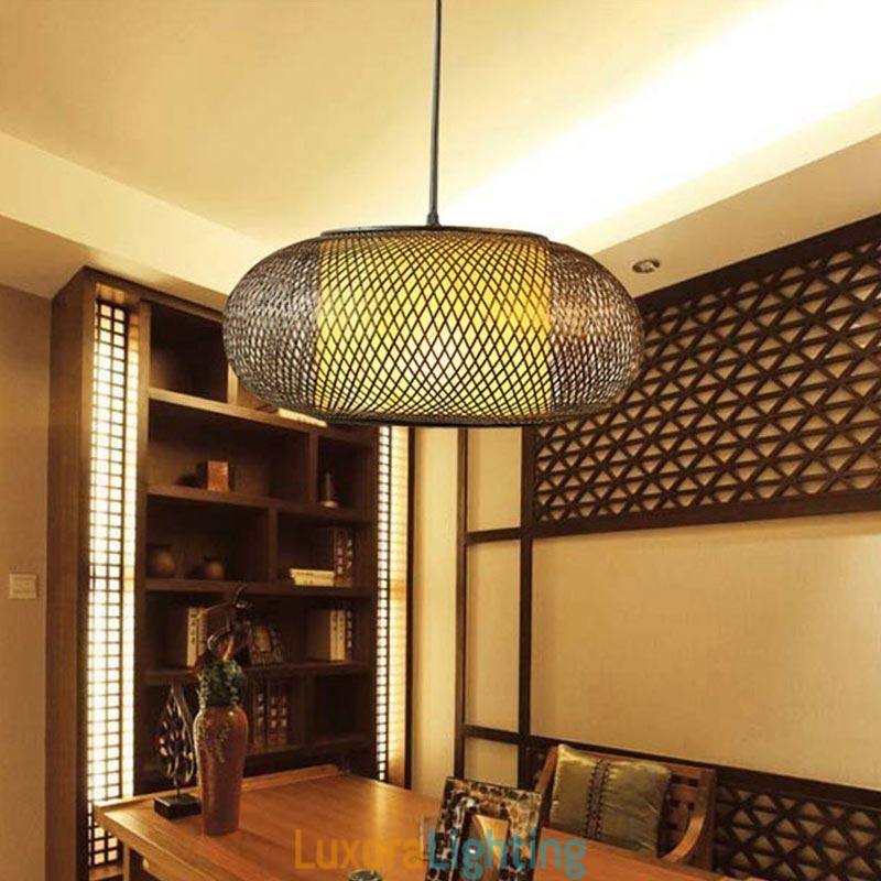 Designer Touch Decorative Bamboo Pendant Light Visual Comfort