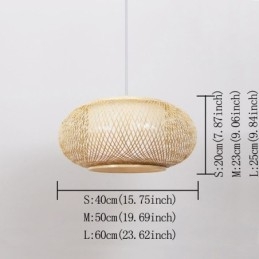 Designer Touch Decorative Bamboo Pendant Light Visual Comfort