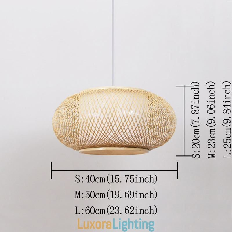 Designer Touch Decorative Bamboo Pendant Light Visual Comfort