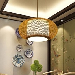 Designer Touch Decorative Bamboo Pendant Light Visual Comfort