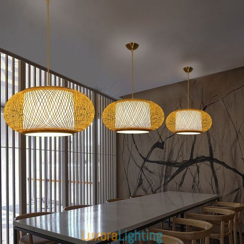 Designer Touch Decorative Bamboo Pendant Light Visual Comfort