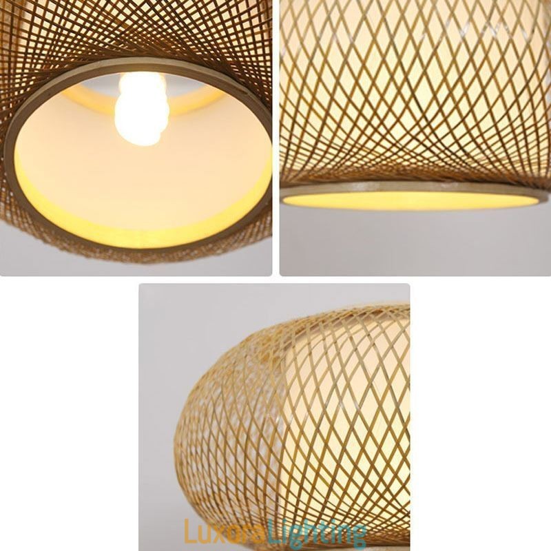 Designer Touch Decorative Bamboo Pendant Light Visual Comfort