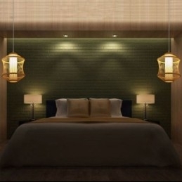 Designer Touch Decorative Visual Comfort Bamboo Cage Pendant Light