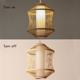 Designer Touch Decorative Visual Comfort Bamboo Cage Pendant Light