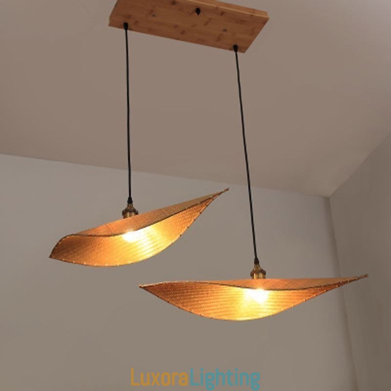 Designer Touch Decorative Creative Leaf Pendant Light Contemporary Bamboo Pendant Light Tearoom Lighting