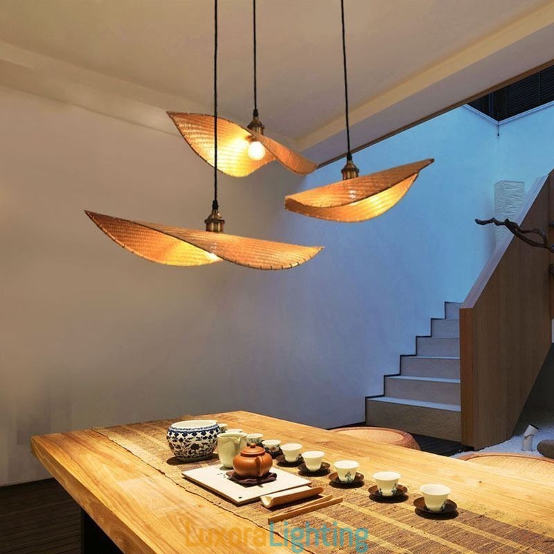 Designer Touch Decorative Creative Leaf Pendant Light Contemporary Bamboo Pendant Light Tearoom Lighting
