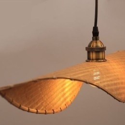 Designer Touch Decorative Creative Leaf Pendant Light Contemporary Bamboo Pendant Light Tearoom Lighting