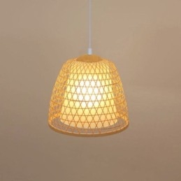 Designer Touch Decorative Visual Comfort Dome Bamboo Pendant Light