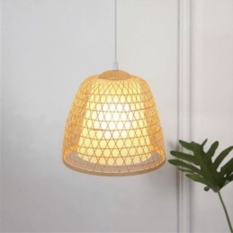 Designer Touch Decorative Visual Comfort Dome Bamboo Pendant Light
