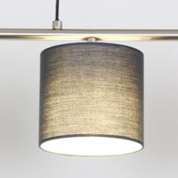 Designer Touch Decorative Modern 4 Light Pendant Light With Fabric Shade Adjustable Height