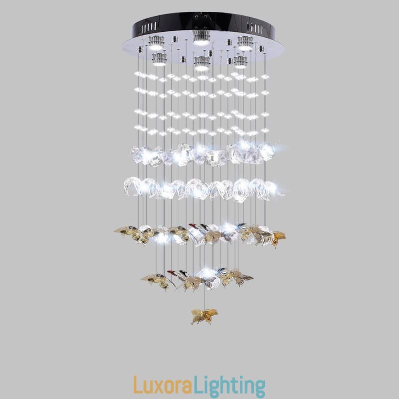 Designer Touch Decorative Nordic Pendant Light Creative Butterfly Glass Pendant Light