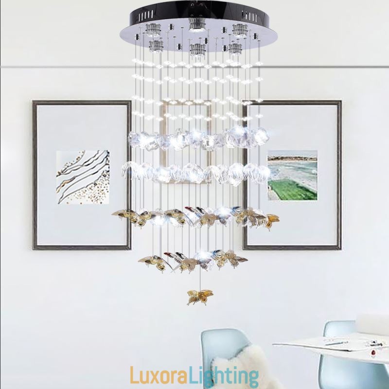 Designer Touch Decorative Nordic Pendant Light Creative Butterfly Glass Pendant Light