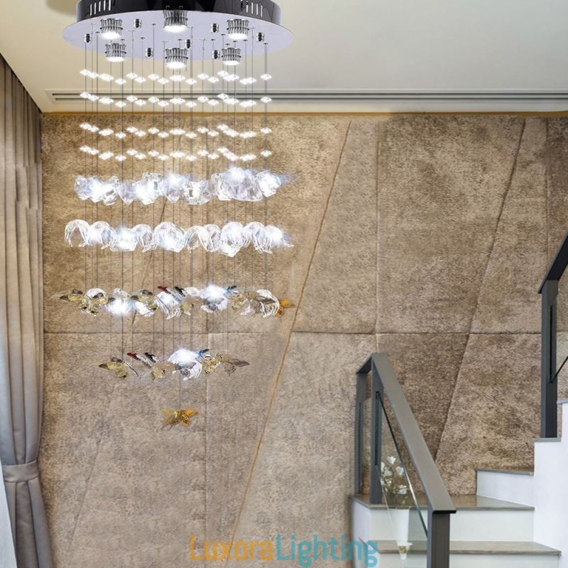 Designer Touch Decorative Nordic Pendant Light Creative Butterfly Glass Pendant Light