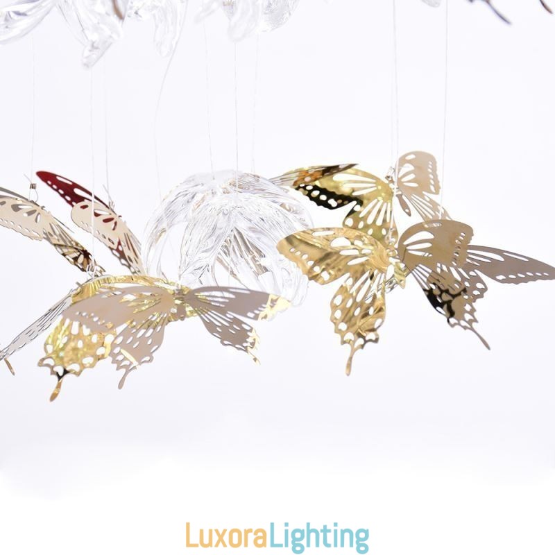 Designer Touch Decorative Nordic Pendant Light Creative Butterfly Glass Pendant Light