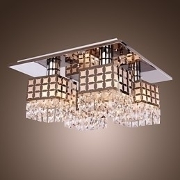 Designer Touch Decorative Chandelier Modern Crystal Stainless Living 4 Lights