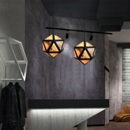 Designer Touch Decorative Geometric Pendant Light Diamond Shaped 3D Translucent Design