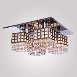 Designer Touch Decorative Chandelier Modern Crystal Stainless Living 4 Lights